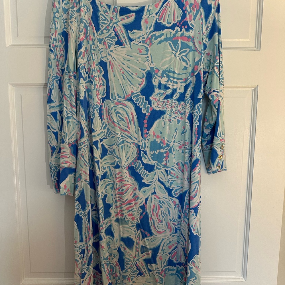 Lilly Pulitzer Blue and Pink Floral Dress